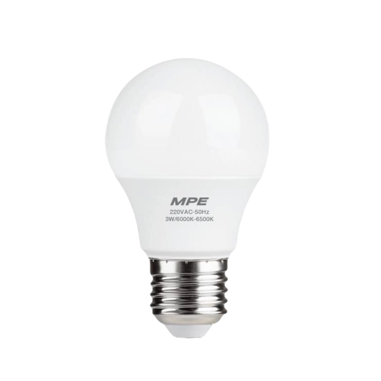 Đèn led bulb MPE chống ẩm 3W ánh sáng vàng LBD3-3V