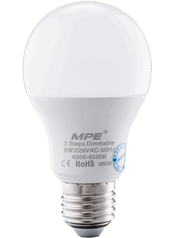 Đèn led bulb MPE 3 mức sáng LB-9T/3DIM