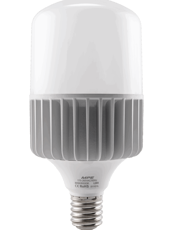 Đèn led bulb MPE thân nhôm 80W ánh sáng trắng LBA-80T