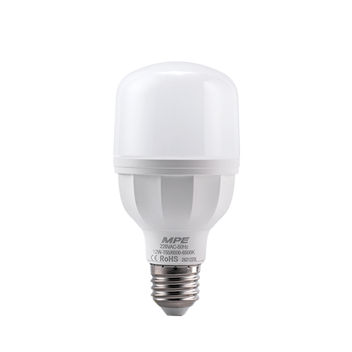 Đèn led bulb MPE thân nhựa 12W ánh sáng trắng LBD2-12T