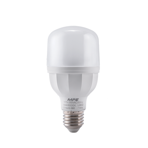 Đèn led bulb MPE thân nhựa 15W ánh sáng trắng LBD2-15T