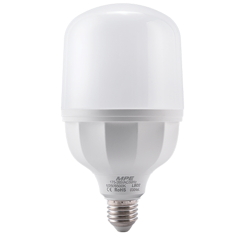 Đèn led bulb MPE thân nhựa 50W ánh sáng trắng LBD2-50T