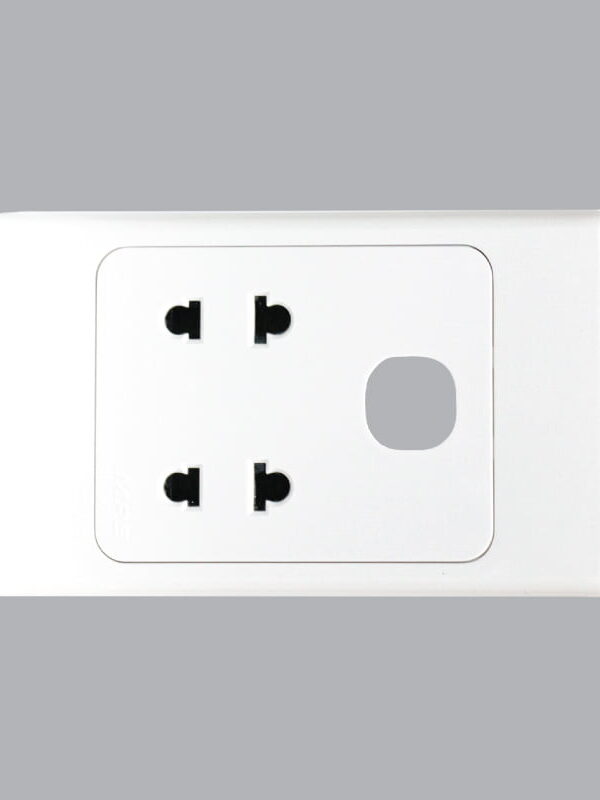 Bộ ổ cắm A20 Plus đôi 2 chấu + 1 lổ MPE A20US2XN