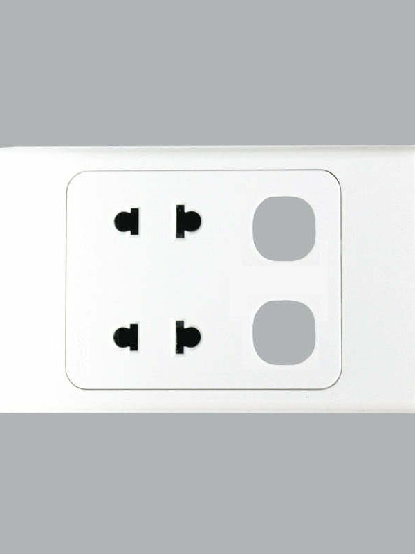 Bộ ổ cắm A20 Plus đôi 2 chấu + 2 lổ MPE A20US2XXN