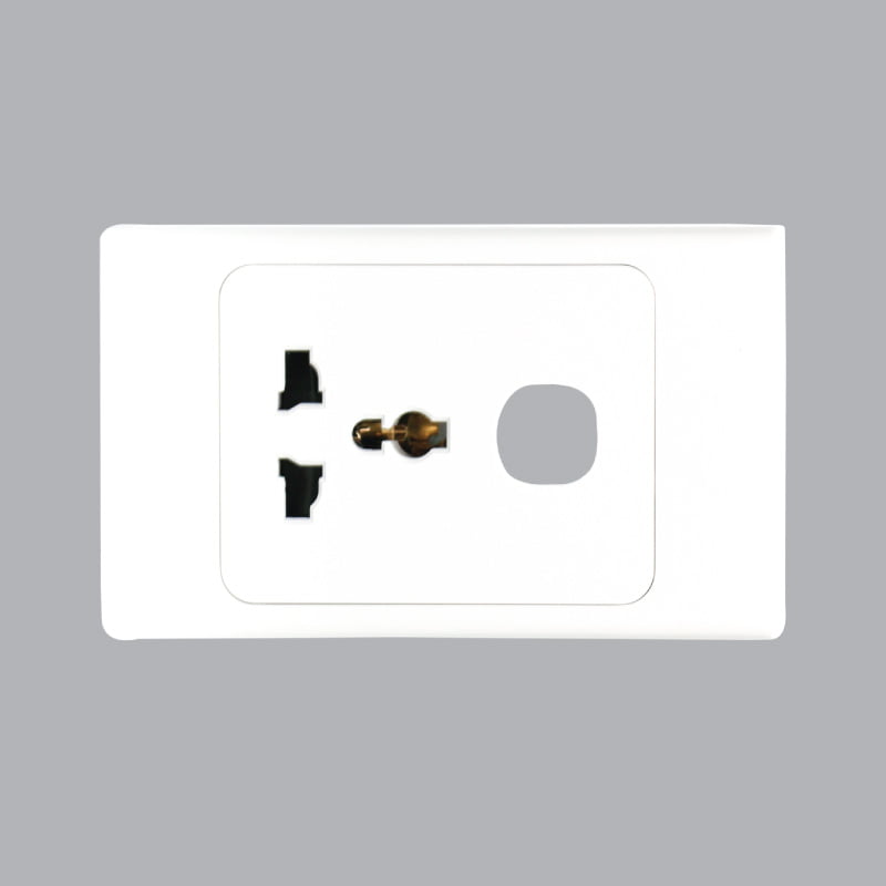 Bộ ổ cắm A20 Plus đơn đa năng 16A + 1 lổ MPE A20USMXN