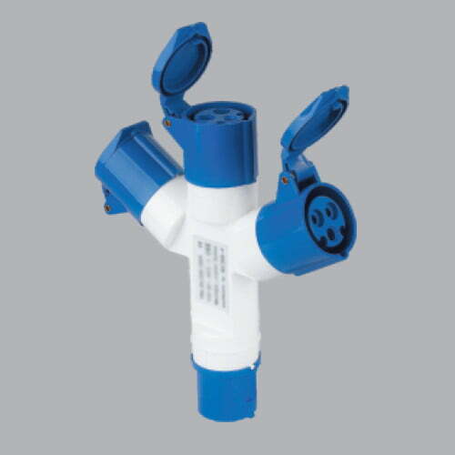 Ổ cắm di dộng chia 3 ngã 32A 2P+E(6h) IP44 MPE MPN-1023