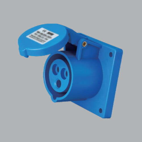 Ổ cắm gắn âm loại thẳng 16A 2P+E(6h) IP44 MPE MPN-313