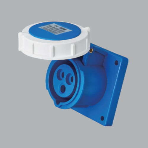 Ổ cắm gắn âm loại thẳng kín nước 16A 2P+E(6h) IP67 MPE MPN-3132