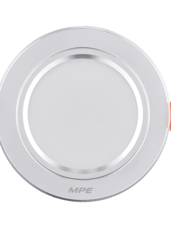 Đèn LED downlight nhôm âm trần viền bạc 7W đổi màu MPE DLB-7/3C