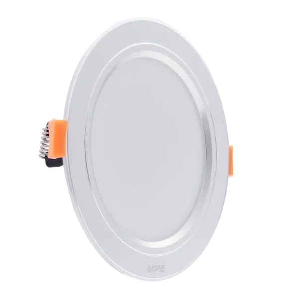 Đèn LED downlight nhôm âm trần viền bạc 7W đổi màu MPE DLB2-7/3C