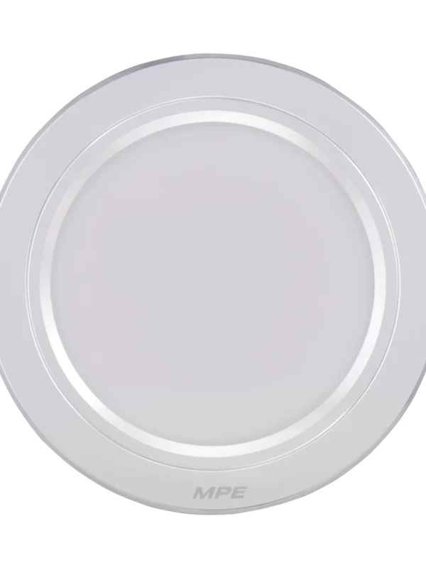 Đèn LED downlight nhôm âm trần viền bạc 9W sáng trắng MPE DLBL-9T