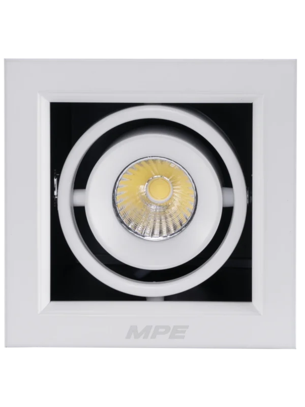 Đèn LED downlight vuông gắn âm 1x7W sáng trắng MPE DLS-107T