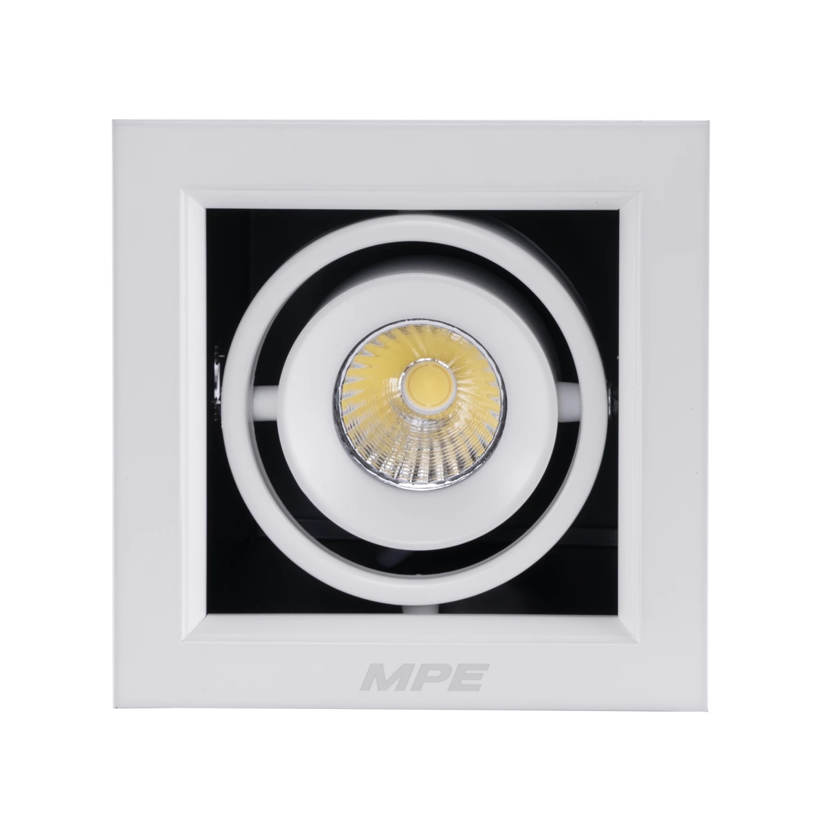 Đèn LED downlight vuông gắn âm 1x7W sáng trắng MPE DLS-107T