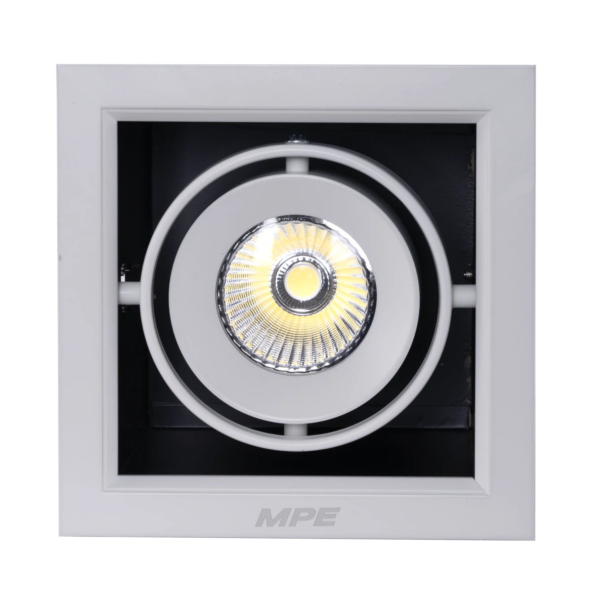 Đèn LED downlight vuông gắn âm 1x12W sáng trắng MPE DLS-112T