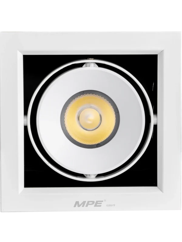 Đèn LED downlight vuông gắn âm 1x20W sáng vàng MPE DLS-120V