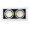 Đèn LED downlight vuông gắn âm 2x7W sáng vàng MPE DLS-207V