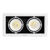 Đèn LED downlight vuông gắn âm 2x12W sáng vàng MPE DLS-212V