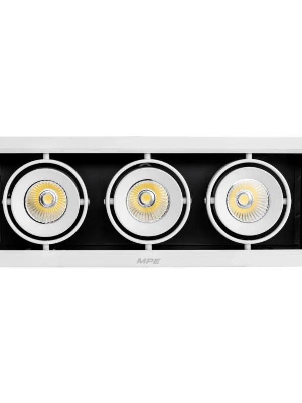 Đèn LED downlight vuông gắn âm 3x12W sáng trung tính MPE DLS-312N