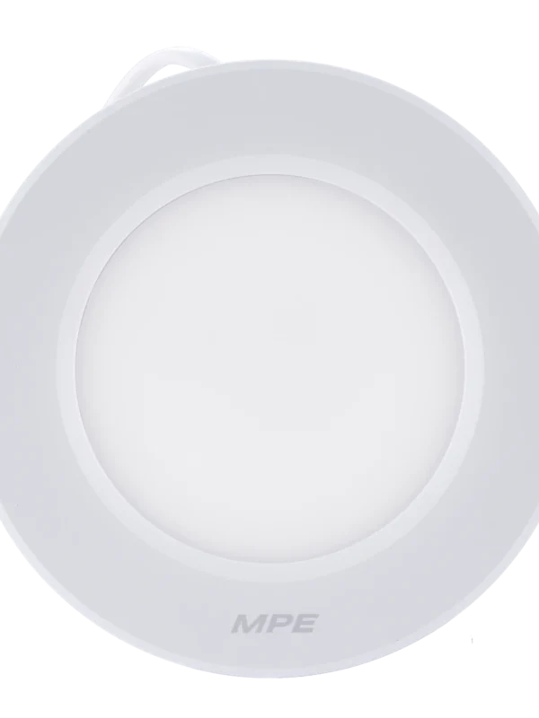 Đèn LED downlight nhôm âm trần viền trắng 7W sáng trắng MPE DLT-7T