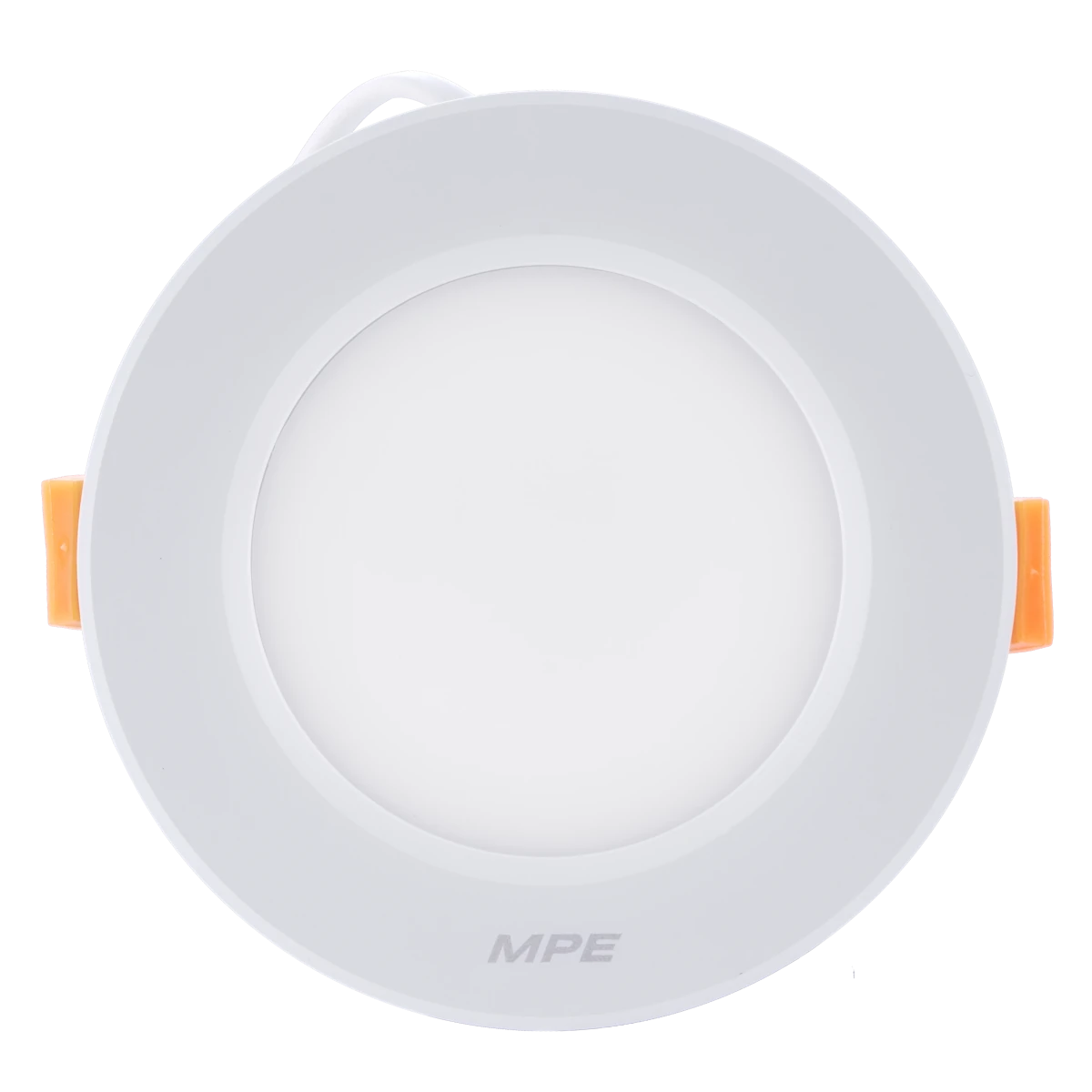 Đèn LED downlight nhôm âm trần viền trắng 7W sáng vàng MPE DLT-7V
