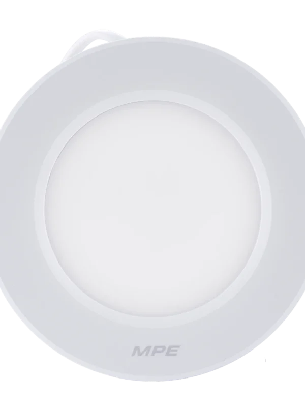 Đèn LED downlight nhôm âm trần viền trắng 7W sáng vàng MPE DLT2-7V