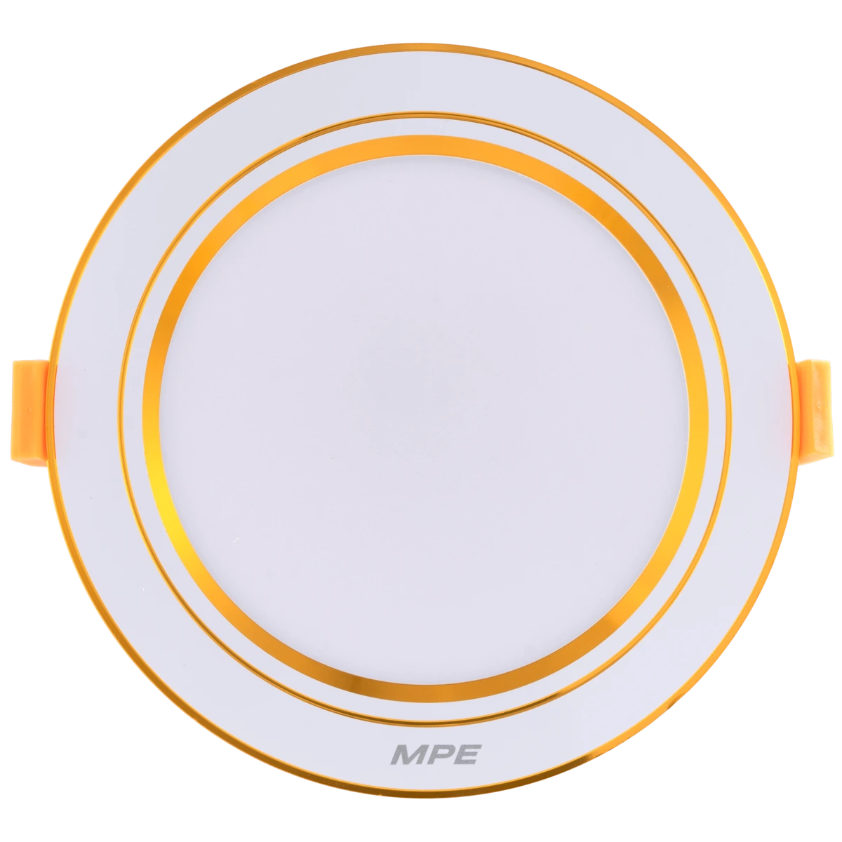 Đèn LED downlight nhôm âm trần viền vàng 12W sáng trắng MPE DLV-12T