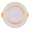 Đèn LED downlight nhôm âm trần viền vàng 5W sáng vàng MPE DLV-5V