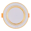 Đèn LED downlight nhôm âm trần viền vàng 7W sáng vàng MPE DLV-7V