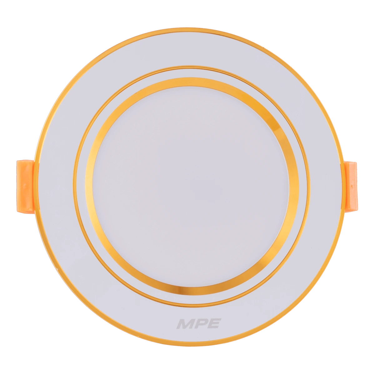 Đèn LED downlight nhôm âm trần viền vàng 7W sáng vàng MPE DLV-7V