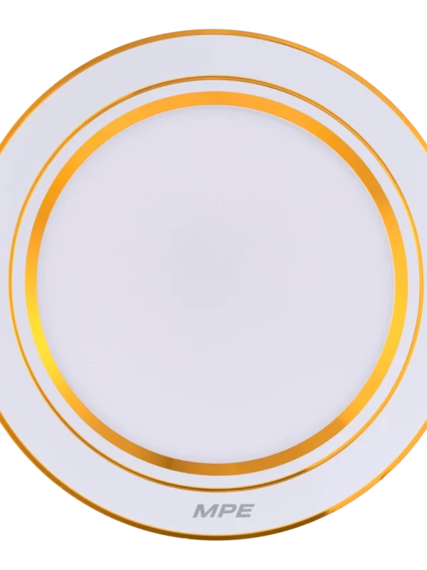 Đèn LED downlight nhôm âm trần viền vàng 12W sáng trung tính MPE DLV2-12N