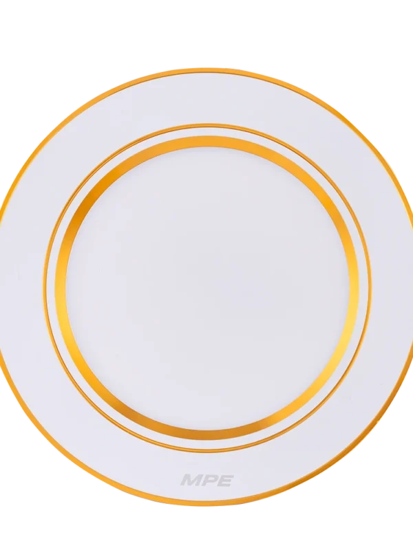 Đèn LED downlight nhôm âm trần viền vàng 5W sáng trắng MPE DLV2-5T