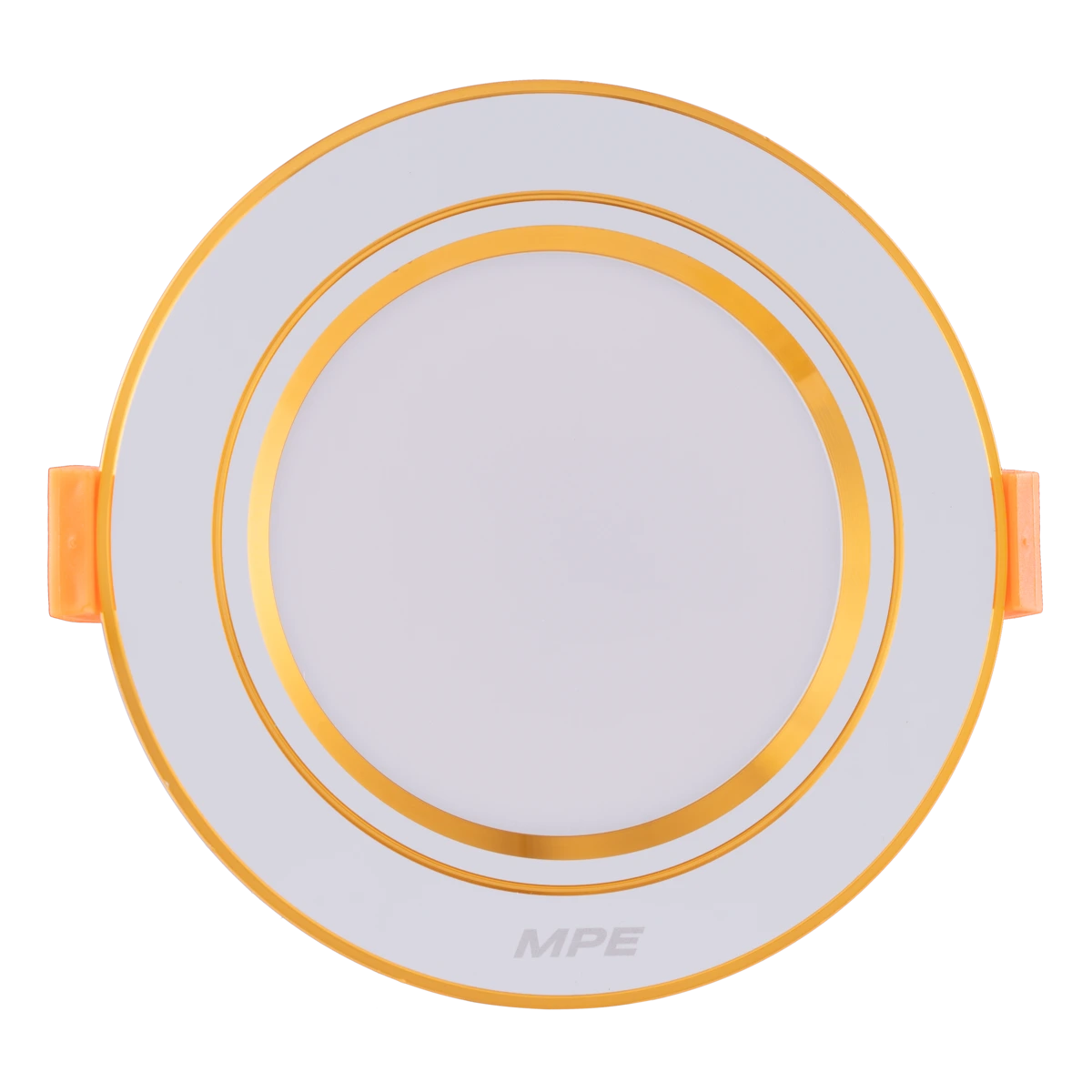 Đèn LED downlight nhôm âm trần viền vàng 7W sáng trung tính MPE DLV2-7N