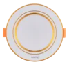 Đèn LED downlight nhôm âm trần viền vàng 9W sáng trắng MPE DLVL-9T