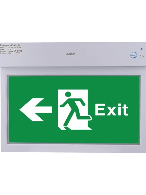 Đèn LED Exit đa năng 2 mặt chỉ hướng trái 3W MPE EX2/M