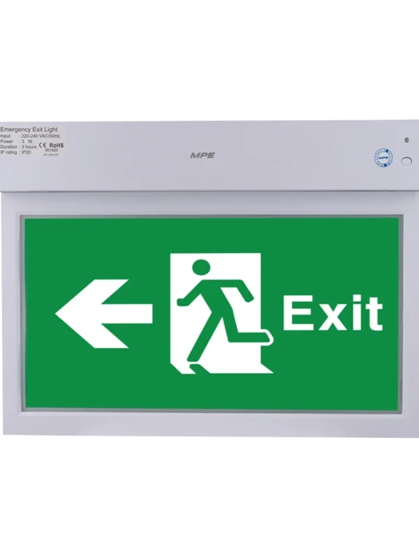 Đèn LED Exit đa năng 1 mặt chỉ hướng trái 3W MPE EXL/M