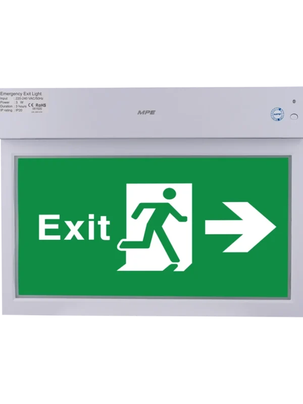 Đèn LED Exit đa năng 1 mặt chỉ hướng phải 3W MPE EXR/M
