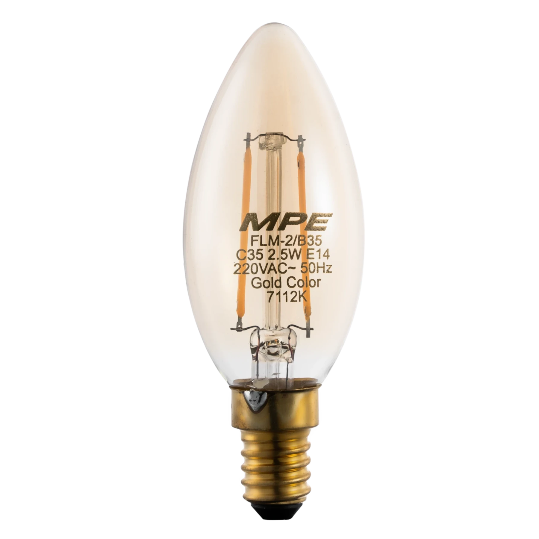 Bóng đèn LED Filament 2.5W đuôi E14 MPE FLM-2/B35