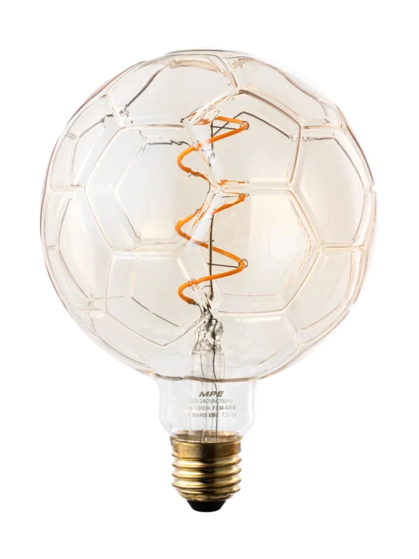 Bóng đèn LED Filament Football 4W sáng vàng 1800K MPE FLM-5/FB