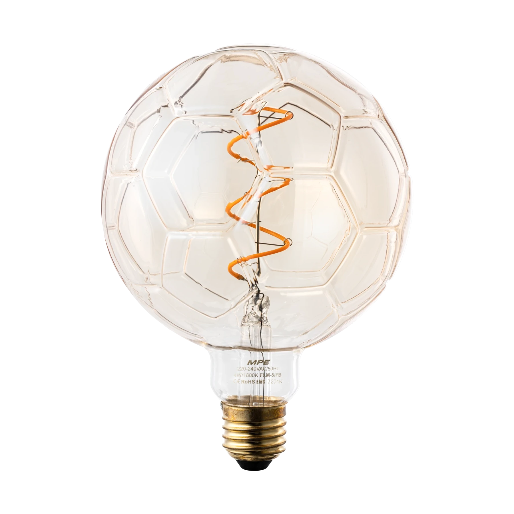 Bóng đèn LED Filament Football 4W sáng vàng 1800K MPE FLM-5/FB