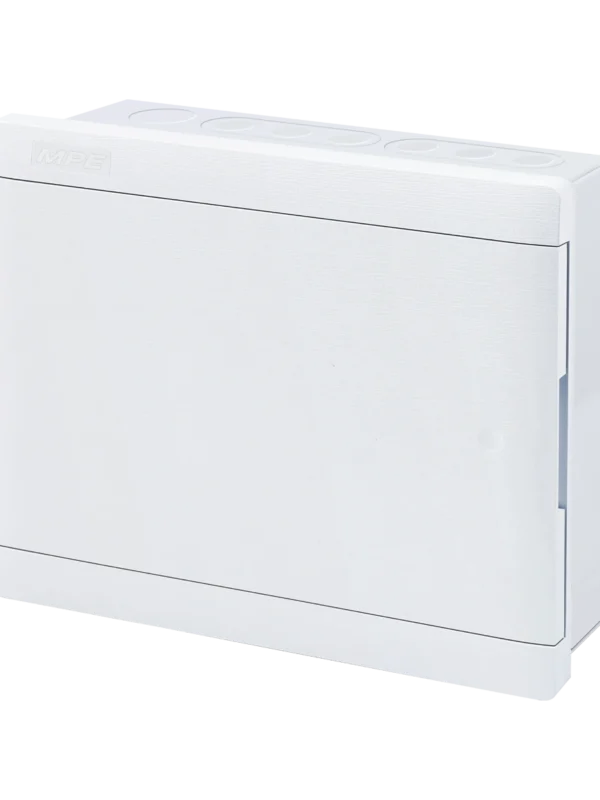Tủ điện âm tường đế sắt mặt nhựa 12 đường MPE G-12