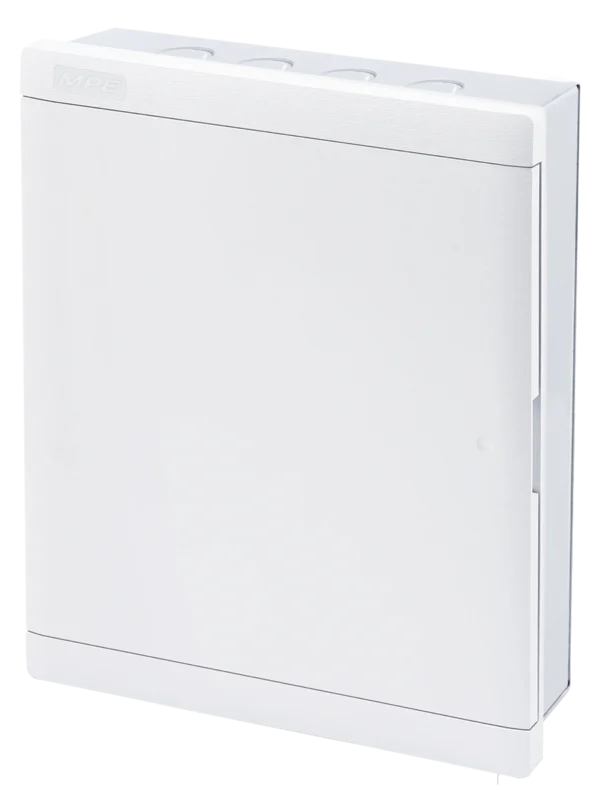 Tủ điện âm tường đế sắt mặt nhựa 24 đường MPE G-24