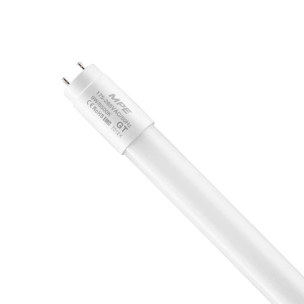 Bóng đèn LED tube thủy tinh T8 0.6m 9W sáng vàng MPE GT-60V