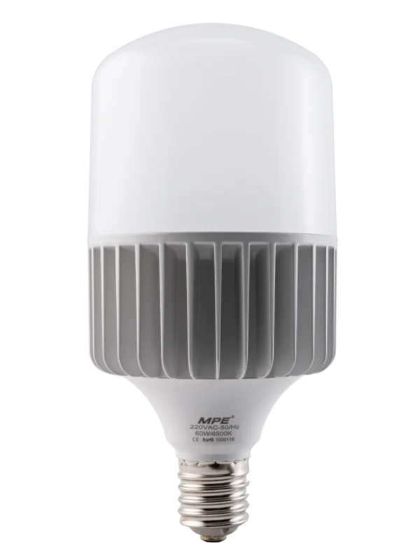Bóng đèn LED Bulb 60W đui E40 sáng trắng MPE LBA-60T