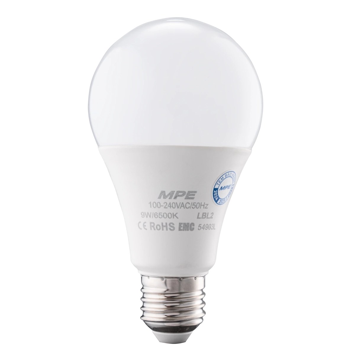 Bóng đèn LED Bulb chống ẩm 9W sáng trắng MPE LBL2-9T
