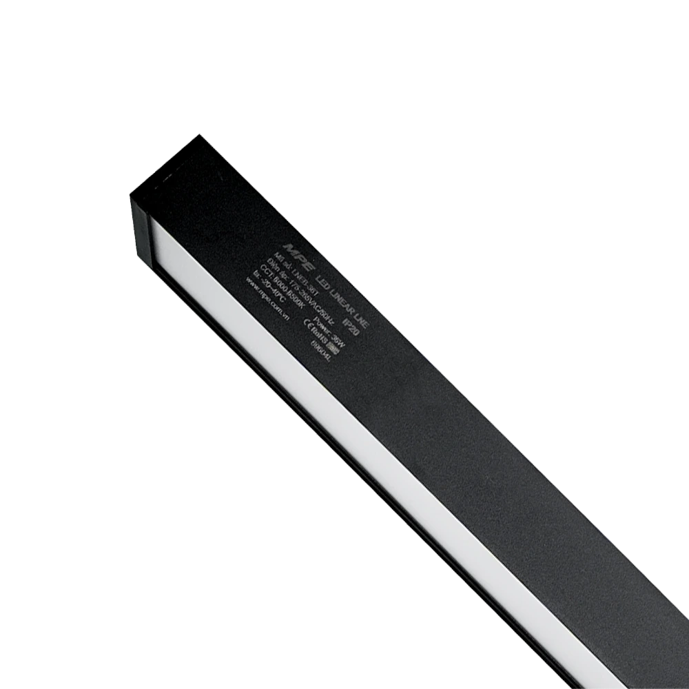Đèn LED thanh màu đen 1.2m 36W sáng trắng MPE LNEB-36T