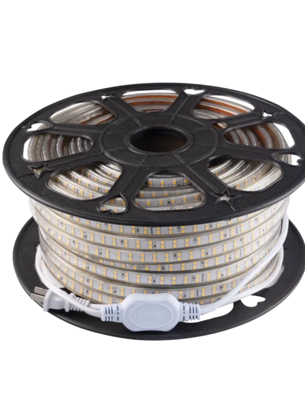 LED dây AC 2835 - 9W/m IP65 sáng trắng, kèm nguồn (cuộn 50m) MPE LS2 2835AC-V
