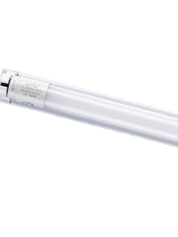 Bộ đèn batten LED tube nhựa Nano PC T8 1.2m 1x18W sáng vàng MPE MNT-120V