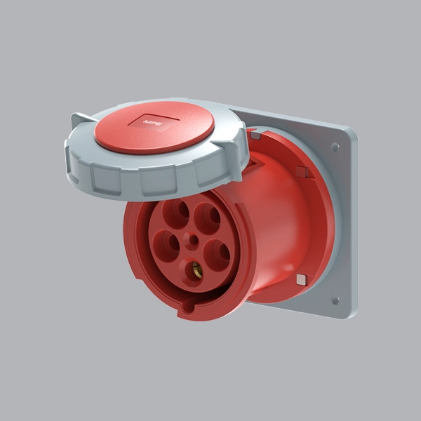 Ổ cắm gắn âm loại thẳng kín nước 125A 3P+N+E(6h) IP67 MPE MPN2-3452
