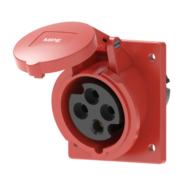 Ổ cắm gắn âm mặt nghiêng 16A 3P+E(6h) IP44 MPE MPN2-414