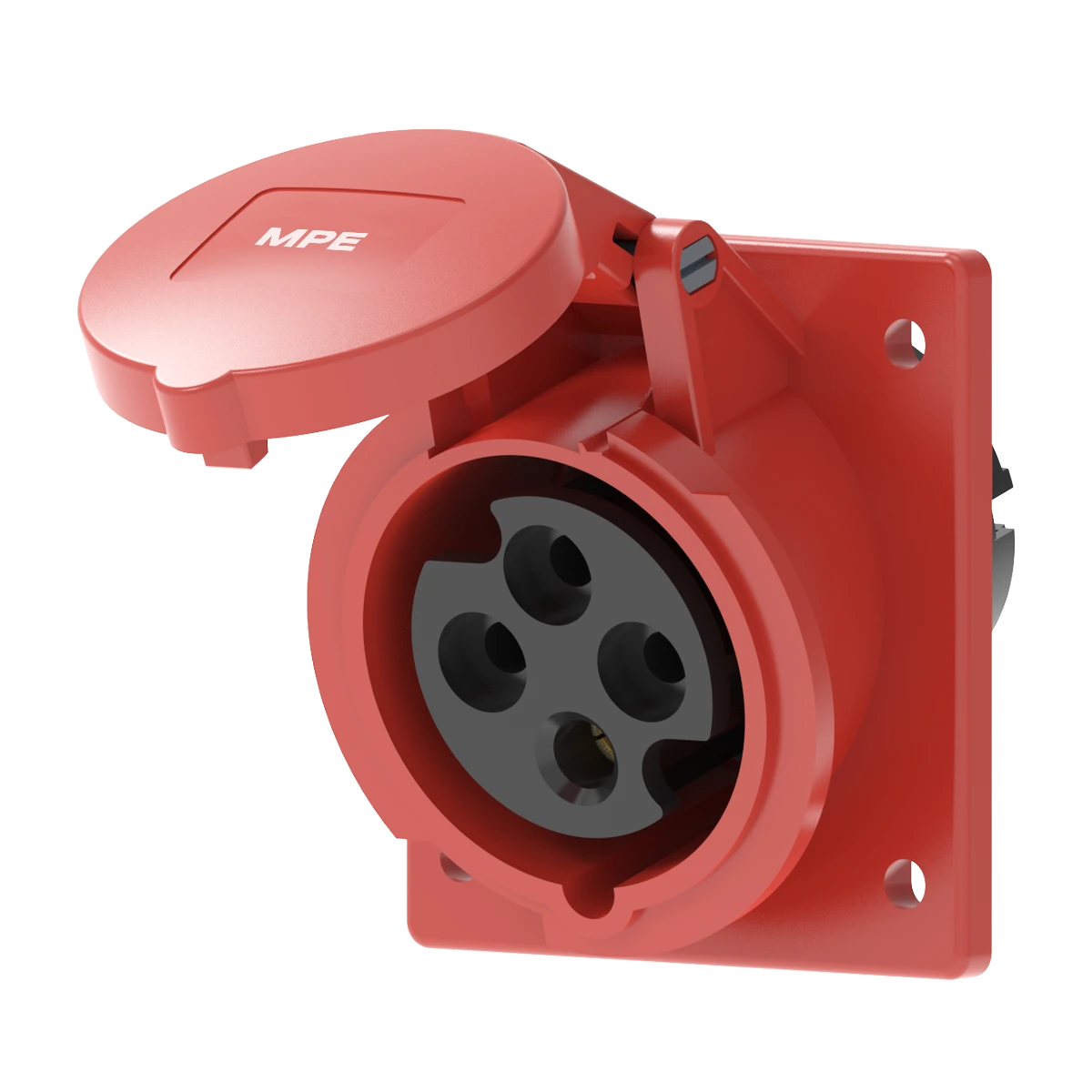 Ổ cắm gắn âm mặt nghiêng 16A 3P+E(6h) IP44 MPE MPN2-414